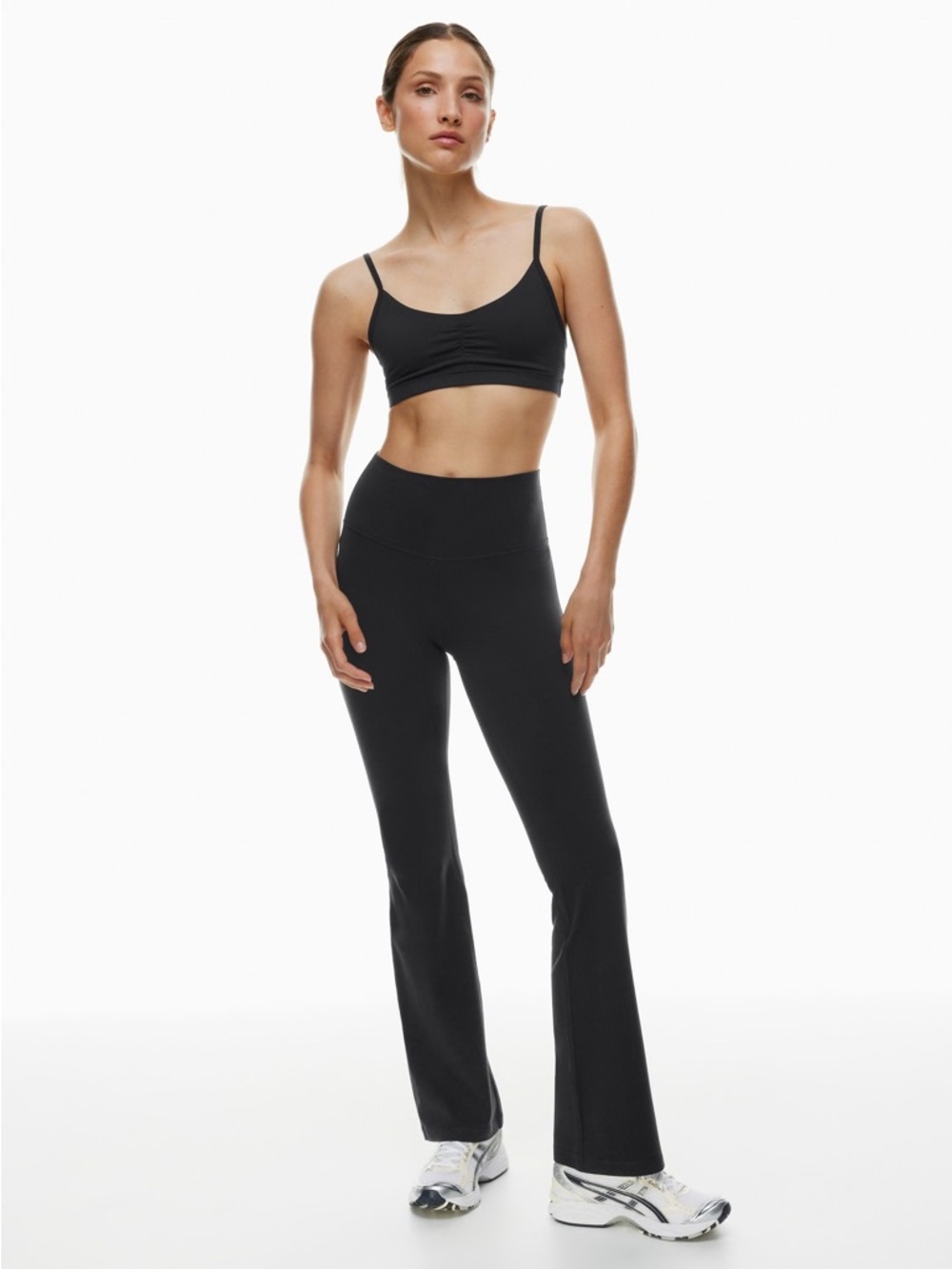 Aritzia Black High-Rise Flare Leggings